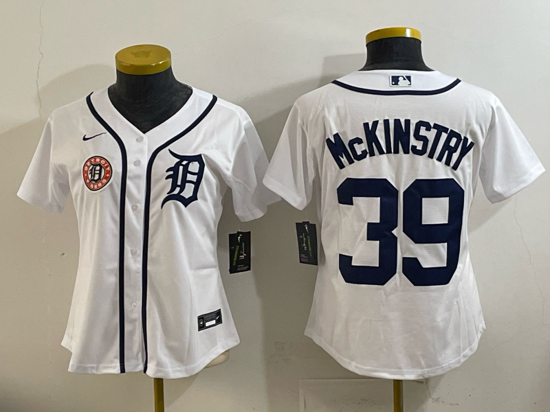 Women Detroit Tigers #39 McKinstry white 2025 Nike MLB jersey 008